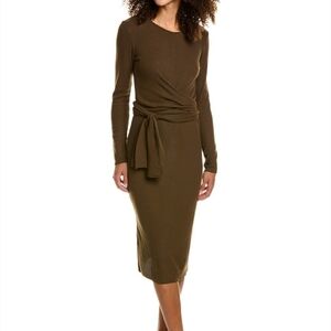 Nation Ltd First Green Brown Long Sleeve Luna Dress Size Xs